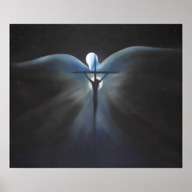 Crucifixion of Christ with the Holy Spirit Print (Front)