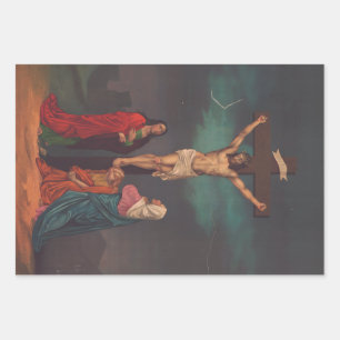 Crucifixion of Jesus Christ Wrapping Paper Sheets