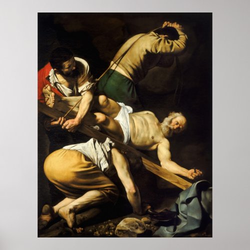 Crucifixion of Saint Peter by Caravaggio _ Poster