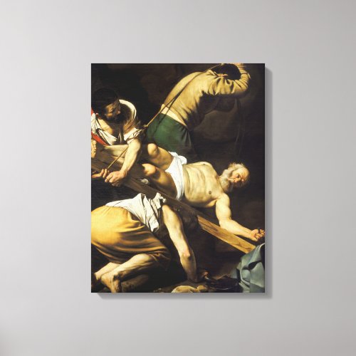 Crucifixion of Saint Peter _ Caravaggio Canvas Print