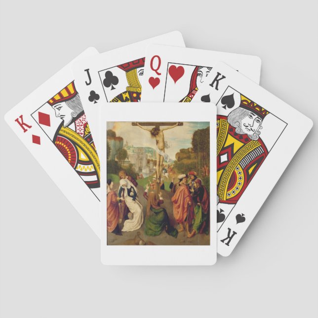 Crucifixion (oil on panel) poker cards (Back)