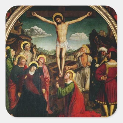 Crucifixion Square Sticker