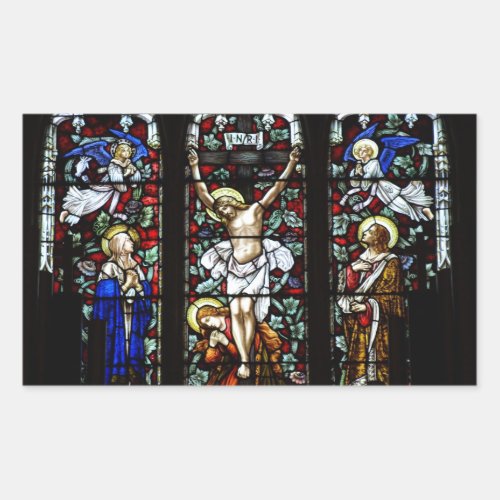 Crucifixion stained glass Sticker