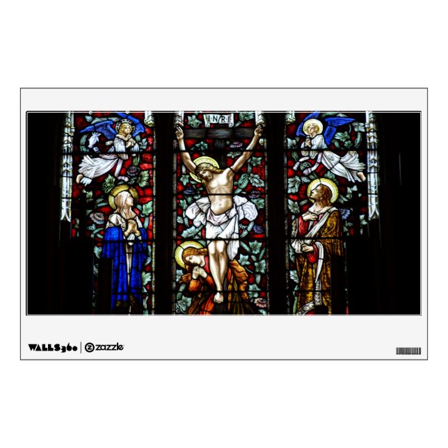 Crucifixion (Stained Glass) Wall Decal (Front)