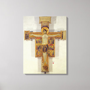 Crucifixion, Tuscan School, second half of 12th ce Canvas Print