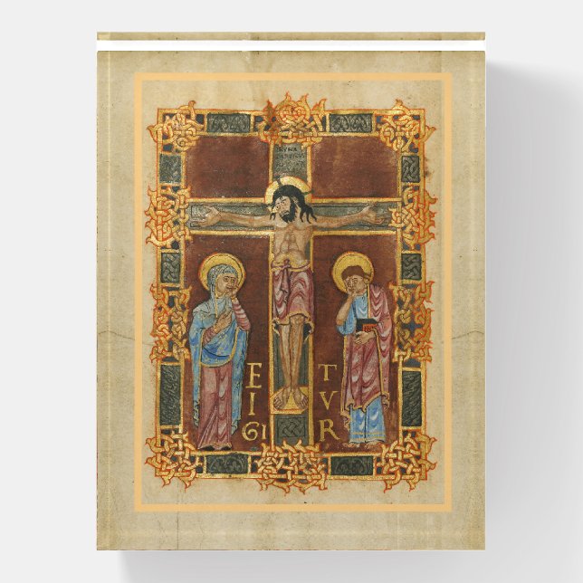 Crucifixion Window Cling Paperweight (Vertical)