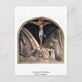 Crucifixion With Mary By Fra Angelico Postcard