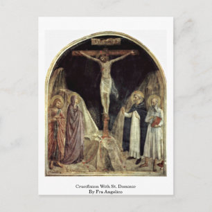 Crucifixion With St. Dominic By Fra Angelico Postcard