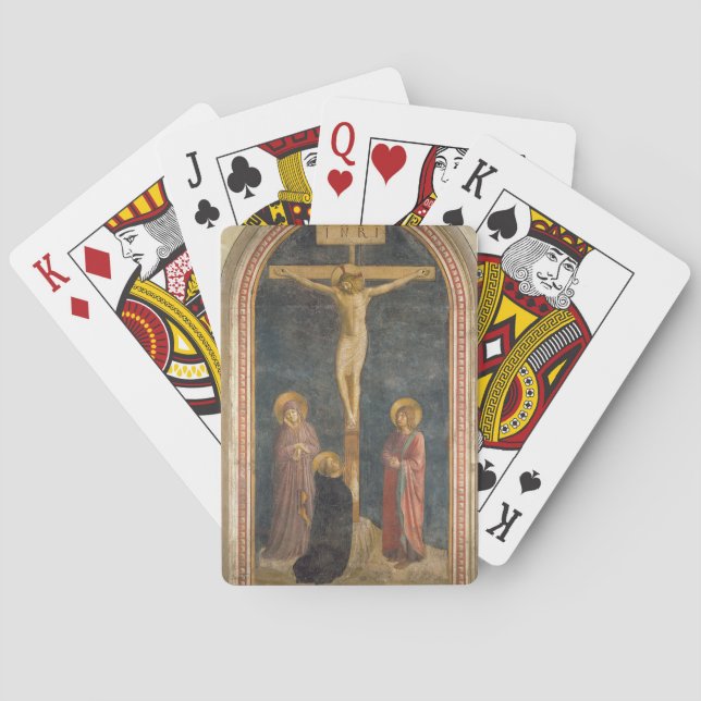 Crucifixion with the Virgin, SS. John the Evangeli Poker Cards (Back)