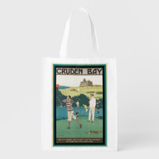 Cruden Bay Golf Club vintage travel    Grocery Bag