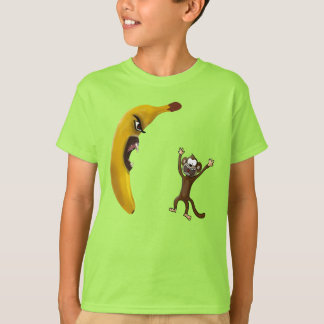 Cruel banana threatens monkeys T-Shirt