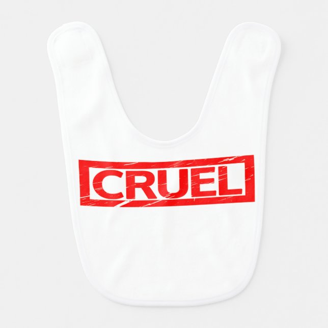 Cruel Stamp Baby Bib (Front)
