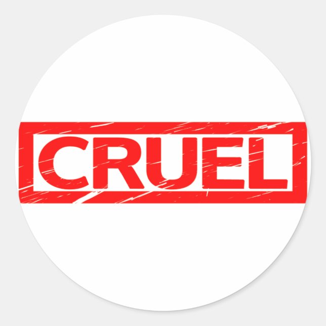 Cruel Stamp Classic Round Sticker (Front)