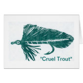 "Cruel Trout" Greeting Card (Front Horizontal)