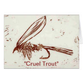 "Cruel Trout" Greeting Card (Front Horizontal)