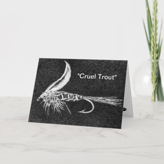 "Cruel Trout" Greeting Card (Front)