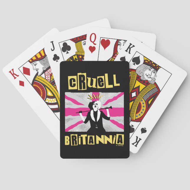 Cruella | Cruell Britannia Flag Playing Cards (Back)