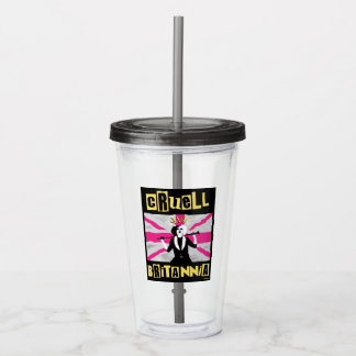 Cruella | Cruell Britannia Flag Pop Art Acrylic Tumbler