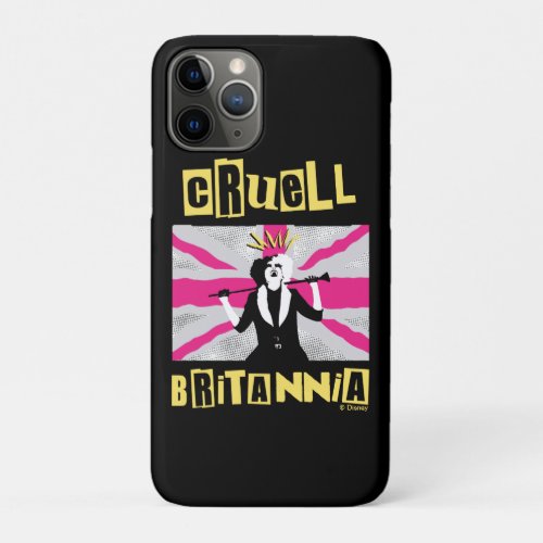 Cruella  Cruell Britannia Flag Pop Art iPhone 11 Pro Case