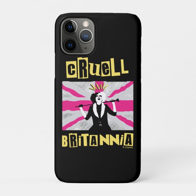 Cruella | Cruell Britannia Flag Pop Art Case-Mate iPhone Case (Back)