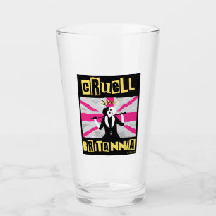 Cruella   Cruell Britannia Flag Pop Art Glass