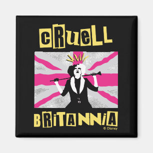 Cruella   Cruell Britannia Flag Pop Art Magnet