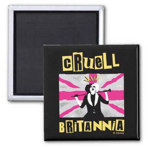 Cruella  Cruell Britannia Flag Pop Art Magnet