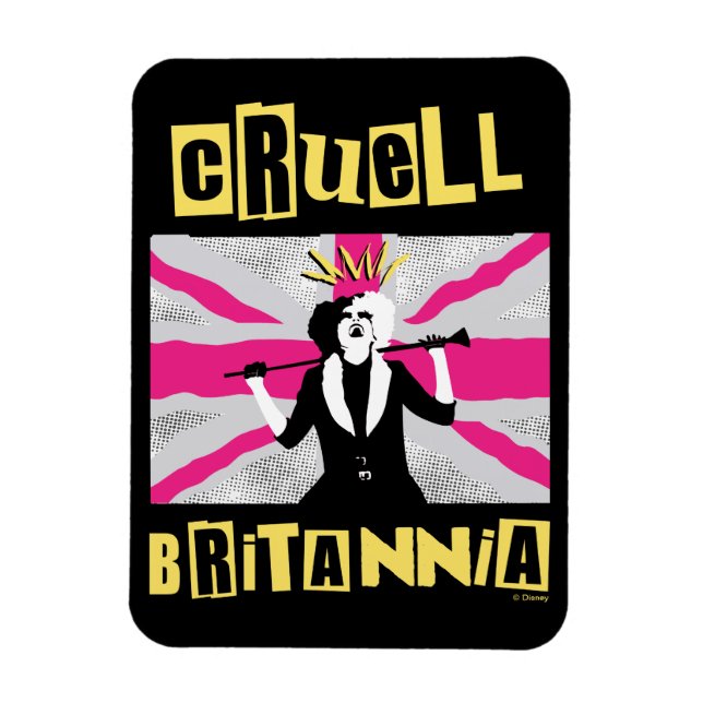Cruella | Cruell Britannia Flag Pop Art Magnet (Vertical)