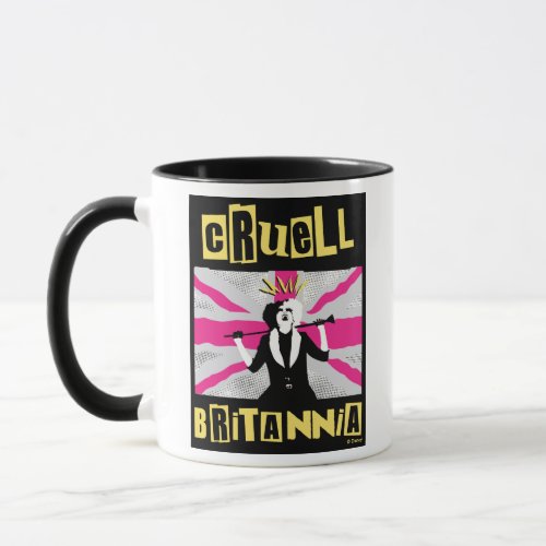 Cruella  Cruell Britannia Flag Pop Art Mug