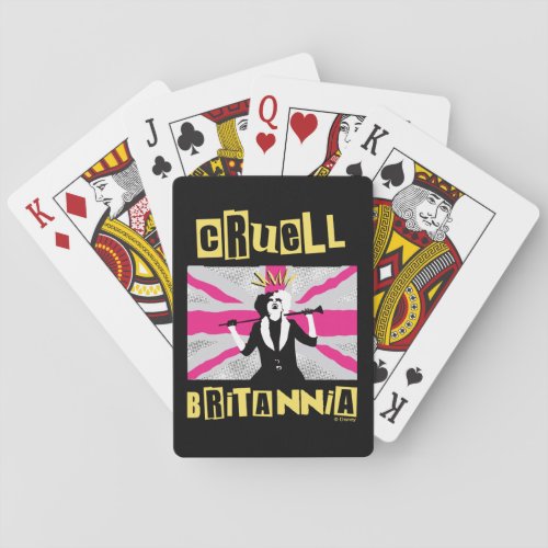 Cruella  Cruell Britannia Flag Pop Art Playing Cards