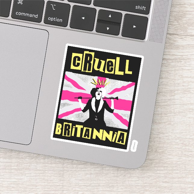 Cruella | Cruell Britannia Flag Pop Art Sticker (Detail)
