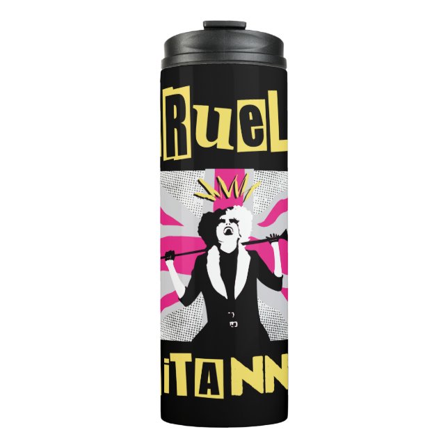 Cruella | Cruell Britannia Flag Pop Art Thermal Tumbler (Front)