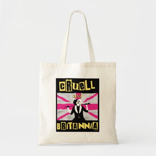 Cruella  Cruell Britannia Flag Pop Art Tote Bag