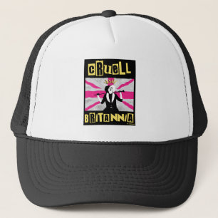 Cruella   Cruell Britannia Flag Pop Art Trucker Hat