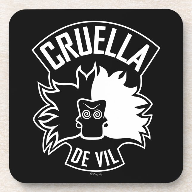 Cruella De Vil | 101 Dalmatians Beverage Coaster (Front)