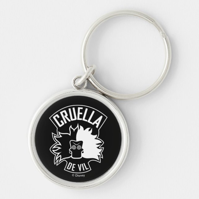 Cruella De Vil | 101 Dalmatians Keychain (Front)