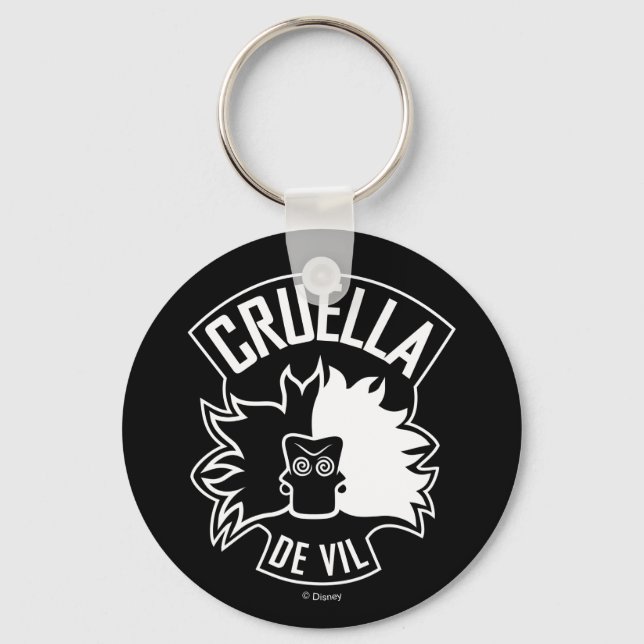 Cruella De Vil | 101 Dalmatians Keychain (Front)