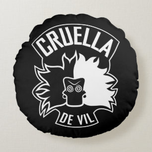 Cruella De Vil 101 Dalmatians Round Pillow
