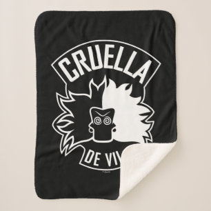 Cruella De Vil   101 Dalmatians Sherpa Blanket