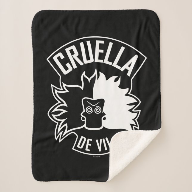 Cruella De Vil | 101 Dalmatians Sherpa Blanket (Front)