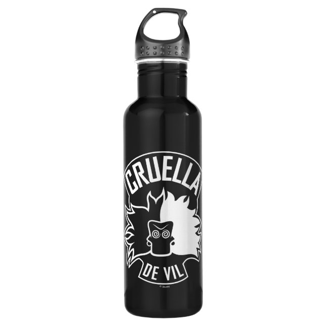 Cruella De Vil | 101 Dalmatians Stainless Steel Water Bottle (Front)