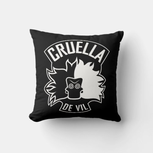 Cruella De Vil  101 Dalmatians Throw Pillow