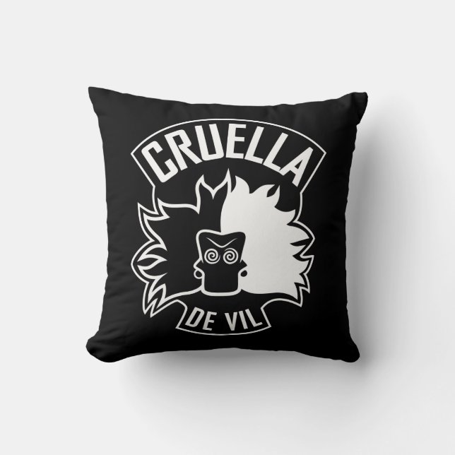 Cruella De Vil | 101 Dalmatians Throw Pillow (Front)