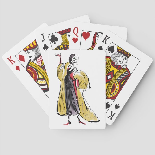 Cruella De Vil | An Evil Pose Playing Cards (Back)