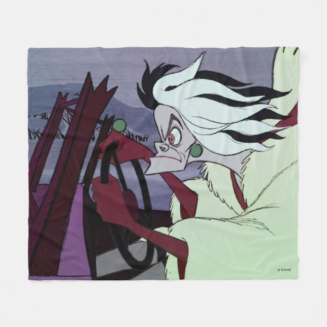Cruella De Vil | Driving Fleece Blanket (Front (Horizontal))