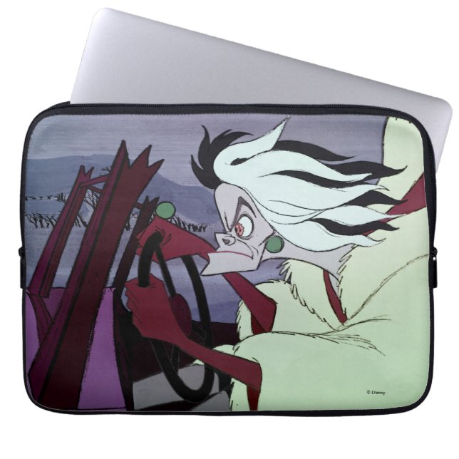Cruella De Vil | Driving Laptop Sleeve (Front)