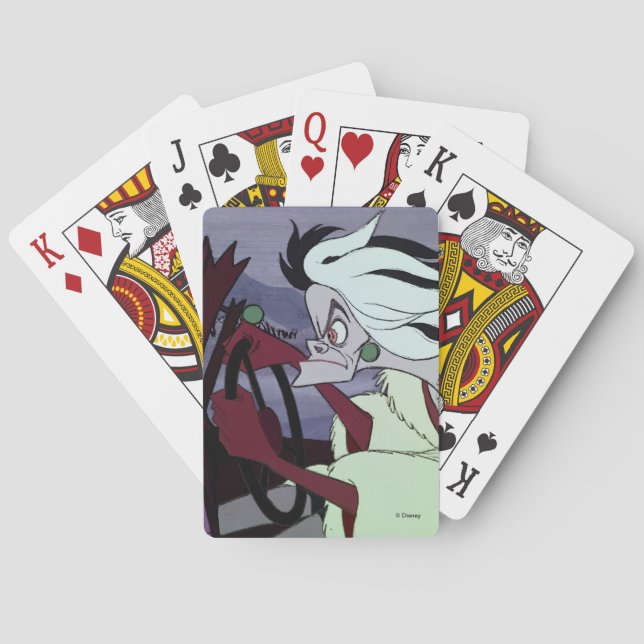 Cruella De Vil | Driving Playing Cards (Back)
