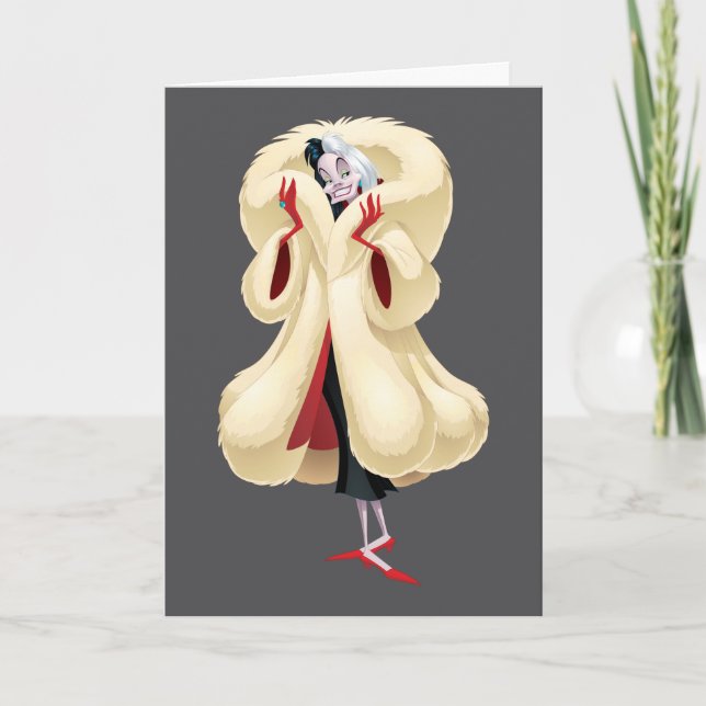 Cruella De Vil | Fashionable Fur Card (Front)