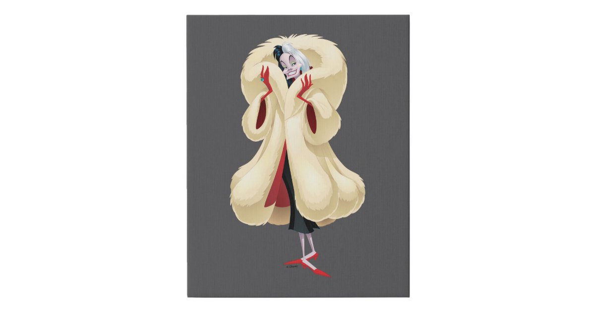 Cruella De Vil Fashionable Fur Faux Canvas Print Zazzle