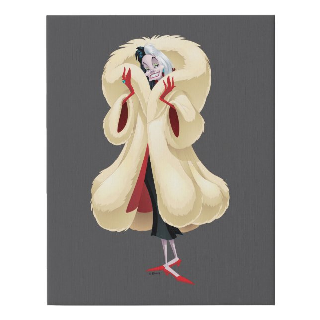 Cruella De Vil | Fashionable Fur Faux Canvas Print (Front)